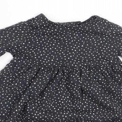 NEXT Girls Grey Geometric  A-Line  Size 0-3 Months