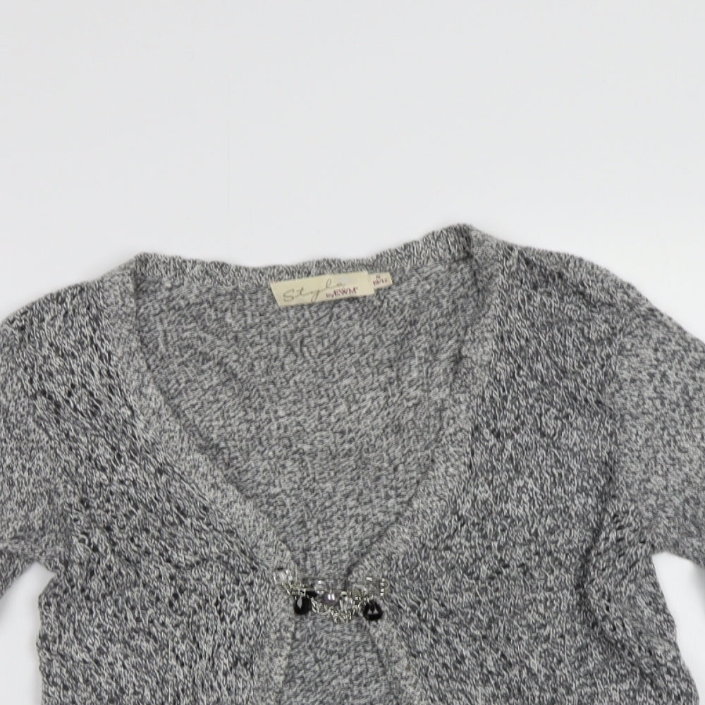 EWM Womens Grey   Cardigan Jumper Size S