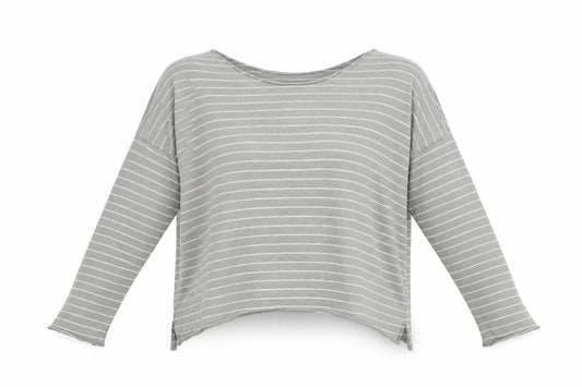 Pull &Bear Womens Grey Striped  Pullover Jumper Size L