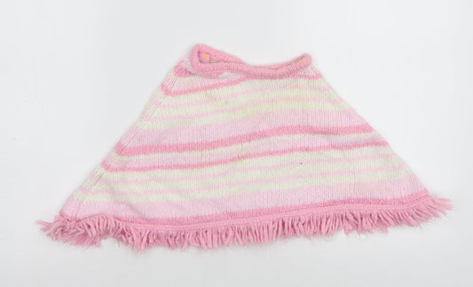 Zip Zap Baby Pink Striped  Cape Jumper Size 6-9 Months