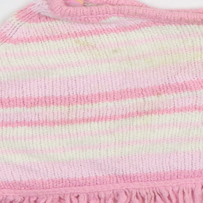 Zip Zap Baby Pink Striped  Cape Jumper Size 6-9 Months