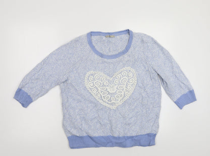 M&Co Womens Blue   Pullover Jumper Size 12