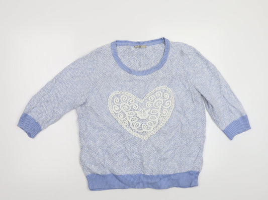 M&Co Womens Blue   Pullover Jumper Size 12