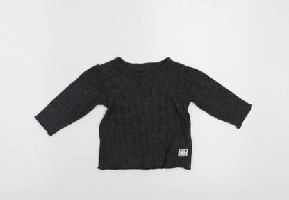 M&s Baby Grey   Pullover Jumper Size 6-9 Months