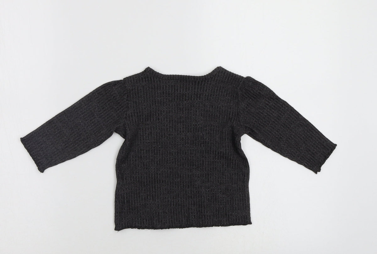 M&s Baby Grey   Pullover Jumper Size 6-9 Months