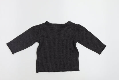 M&s Baby Grey   Pullover Jumper Size 6-9 Months