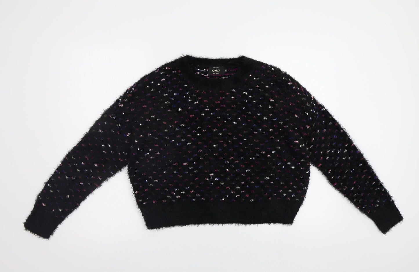 Womens UK Size XS Only Black Pullover Jumper