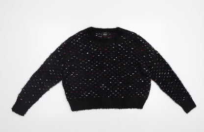 Womens UK Size XS Only Black Pullover Jumper