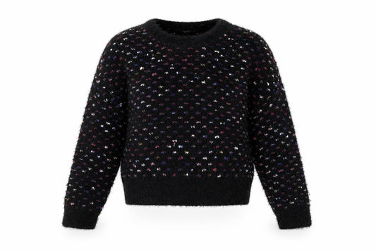 Front view of Only women’s black polka dot jumper, size XS