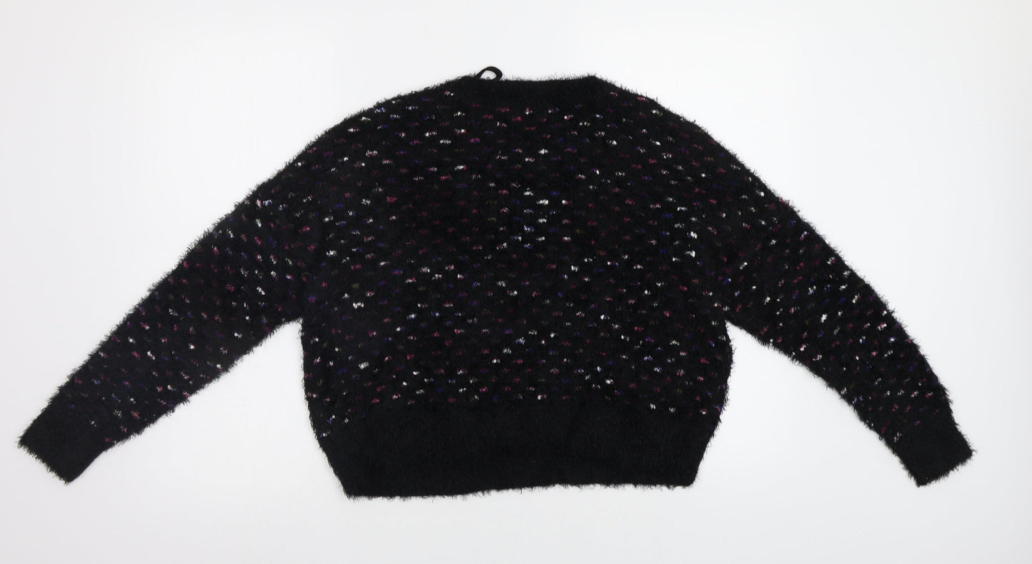 Womens UK Size XS Only Black Pullover Jumper
