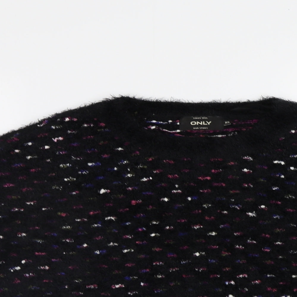 Womens UK Size XS Only Black Pullover Jumper
