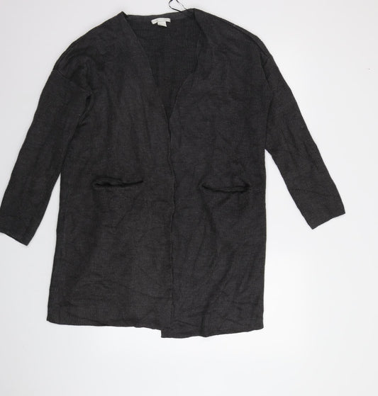 Womens UK Size S H&M Grey Cardigan Jumper