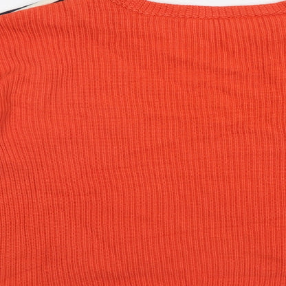 Edition  Womens Red Striped  Pullover Jumper Size M
