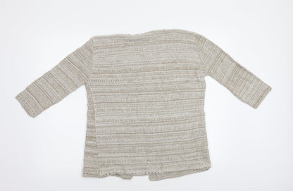 Ppure & Natural Womens Beige   Cardigan Jumper Size L