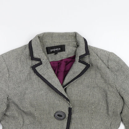 Papaya Womens Grey   Jacket Blazer Size 12