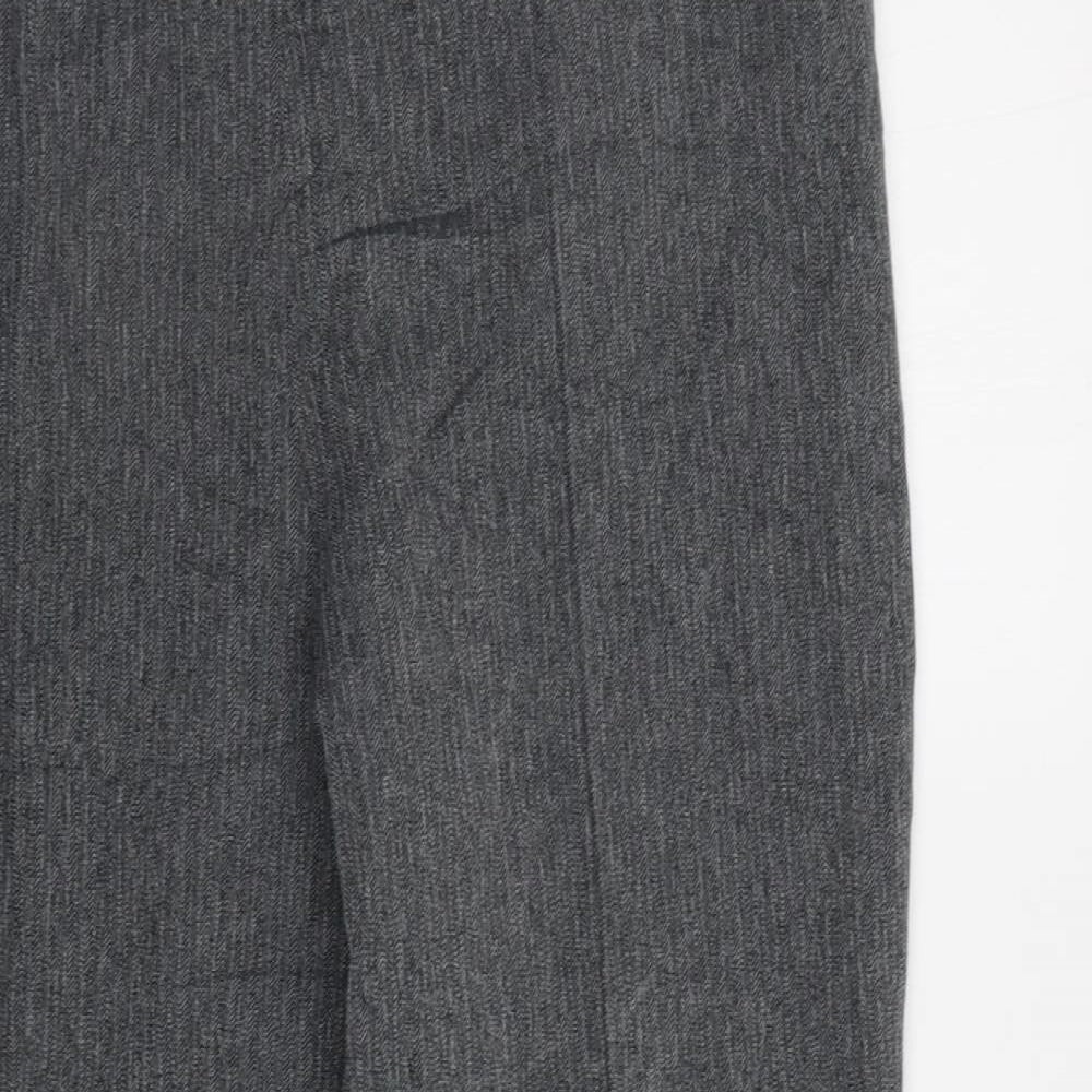 Womens UK Size 16 M&S Regular Fit Dress Pants Grey Trousers