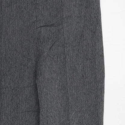Womens UK Size 16 M&S Regular Fit Dress Pants Grey Trousers