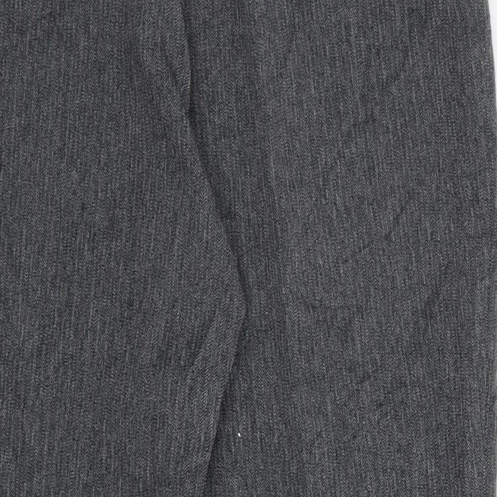 Womens UK Size 16 M&S Regular Fit Dress Pants Grey Trousers