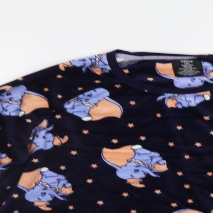 Primark Womens Blue Geometric  Top Pyjama Top Size S  - Dumbo