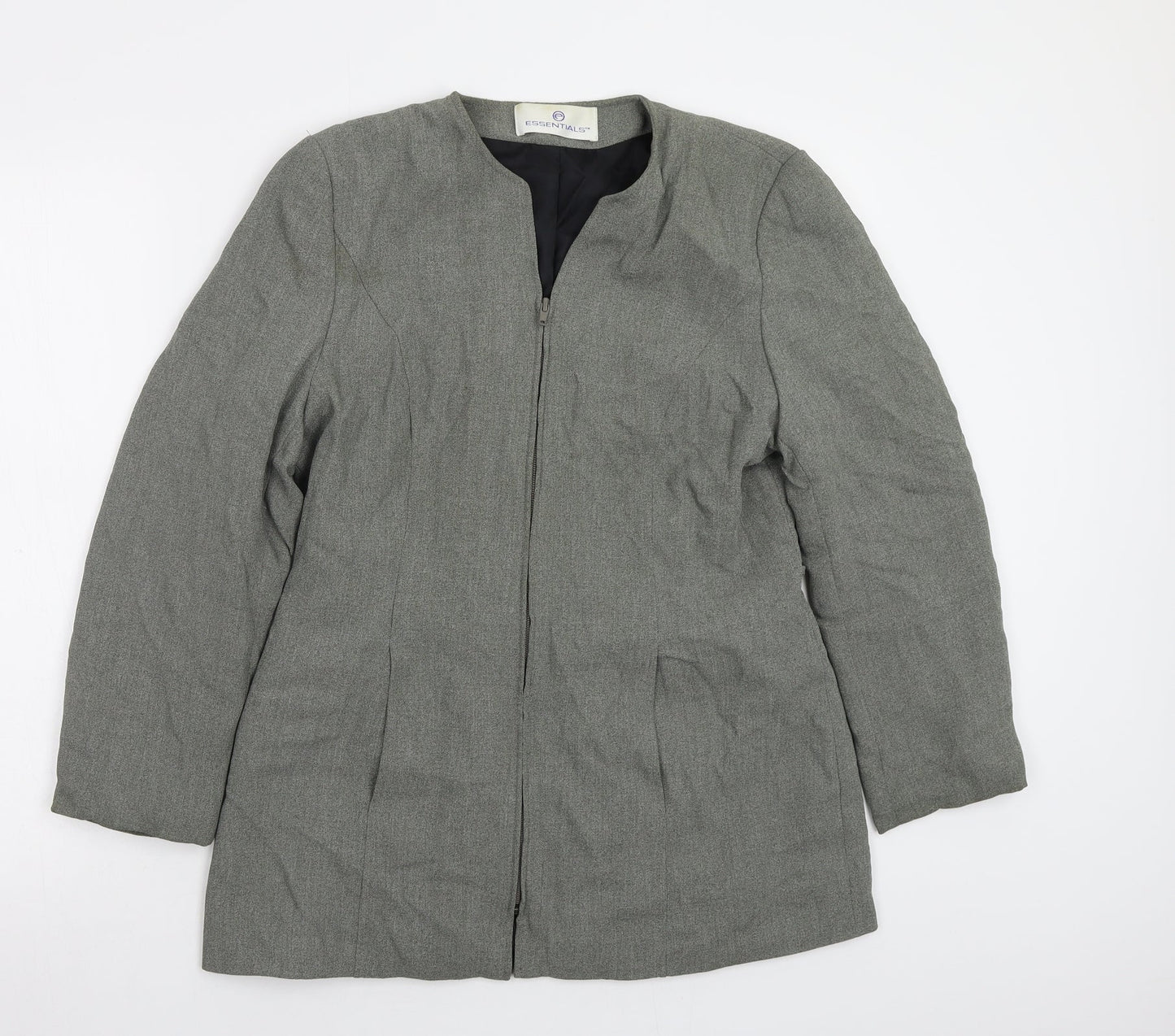 Womens UK Size 14 Essentials Grey Jacket