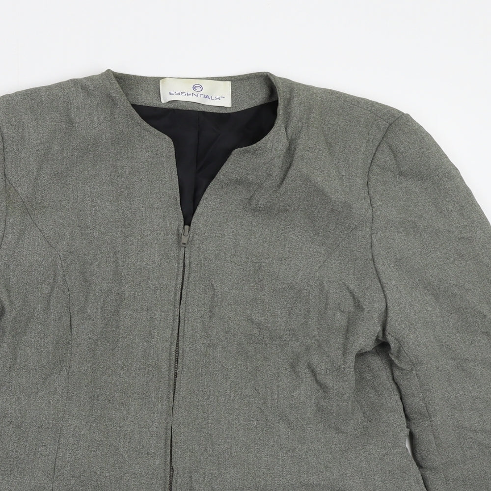 Womens UK Size 14 Essentials Grey Jacket