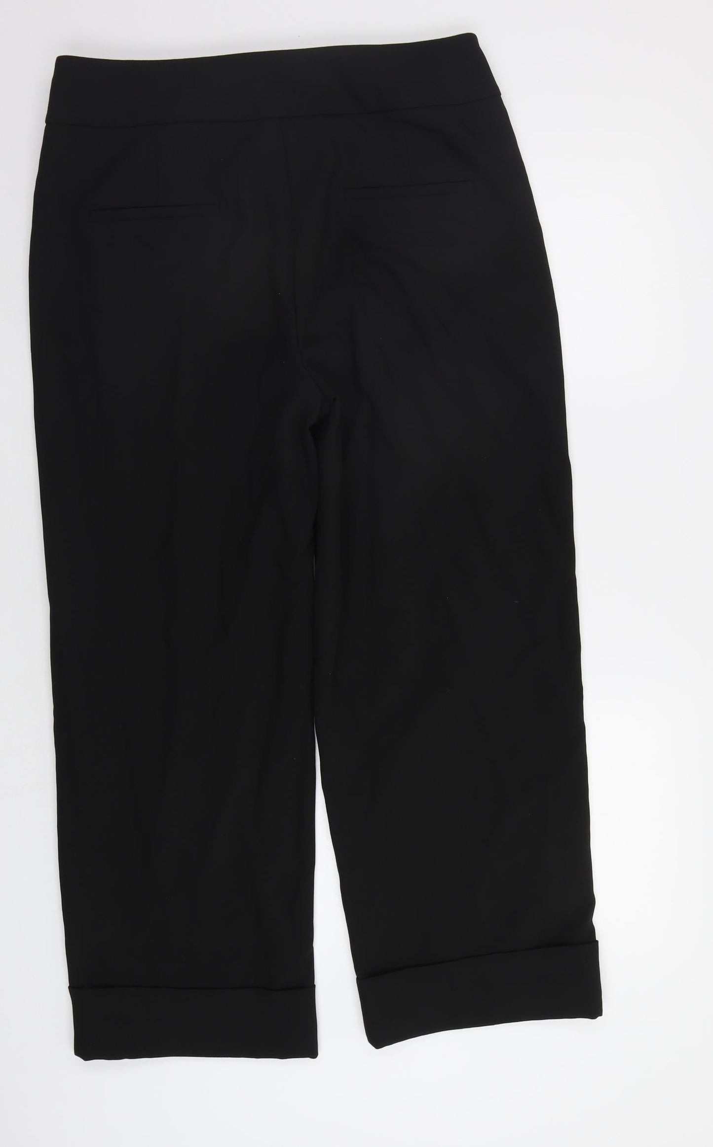 Womens UK Size 14 M&S Regular Fit Dress Pants Black Trousers
