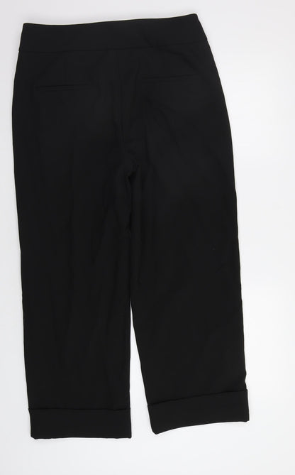 Womens UK Size 14 M&S Regular Fit Dress Pants Black Trousers