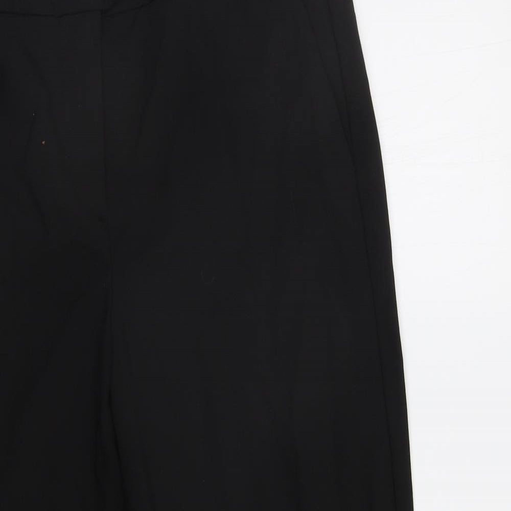 Womens UK Size 14 M&S Regular Fit Dress Pants Black Trousers
