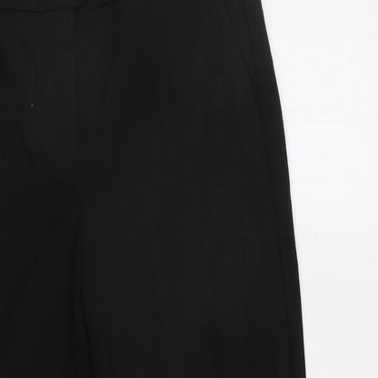 Womens UK Size 14 M&S Regular Fit Dress Pants Black Trousers