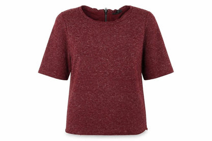 Womens UK Size 12 Topshop Red Basic T-Shirt