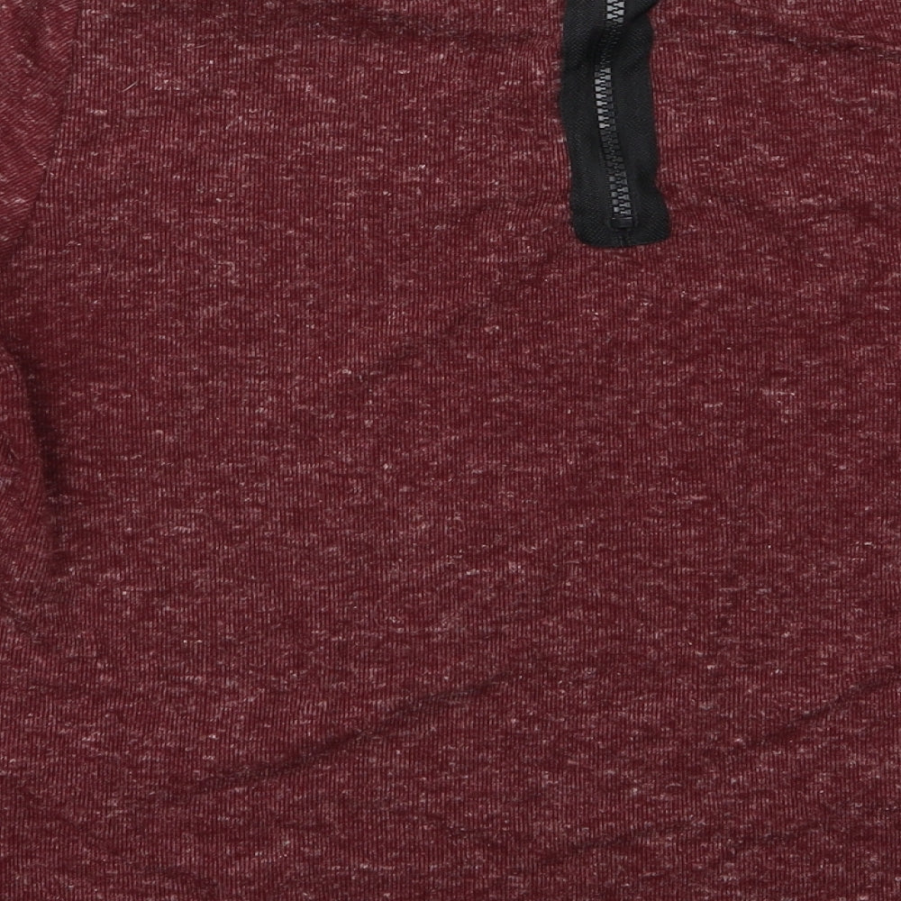 Womens UK Size 12 Topshop Red Basic T-Shirt