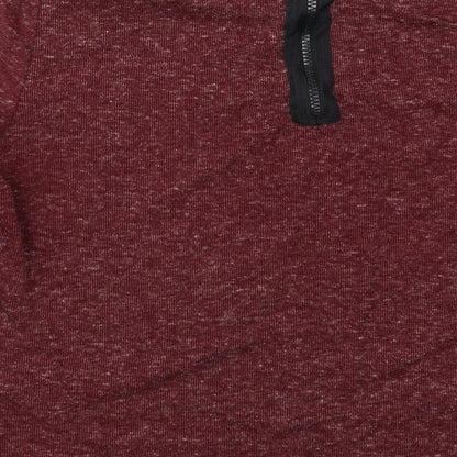 Womens UK Size 12 Topshop Red Basic T-Shirt