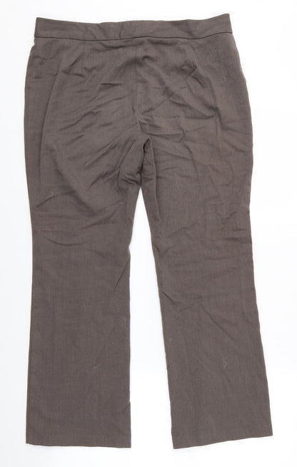 Womens UK Size 12 Marks and Spencer Regular Fit  Brown Trousers