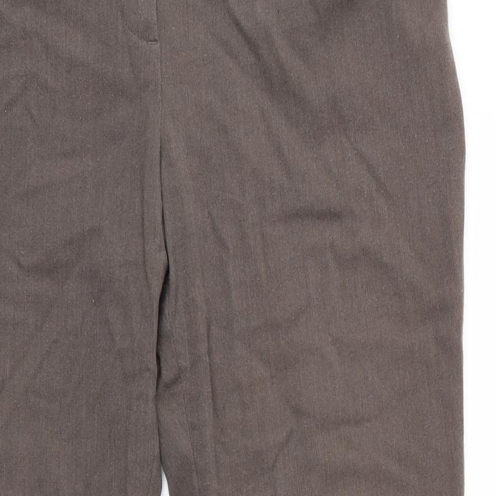 Womens UK Size 12 Marks and Spencer Regular Fit  Brown Trousers