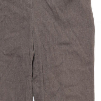 Womens UK Size 12 Marks and Spencer Regular Fit  Brown Trousers