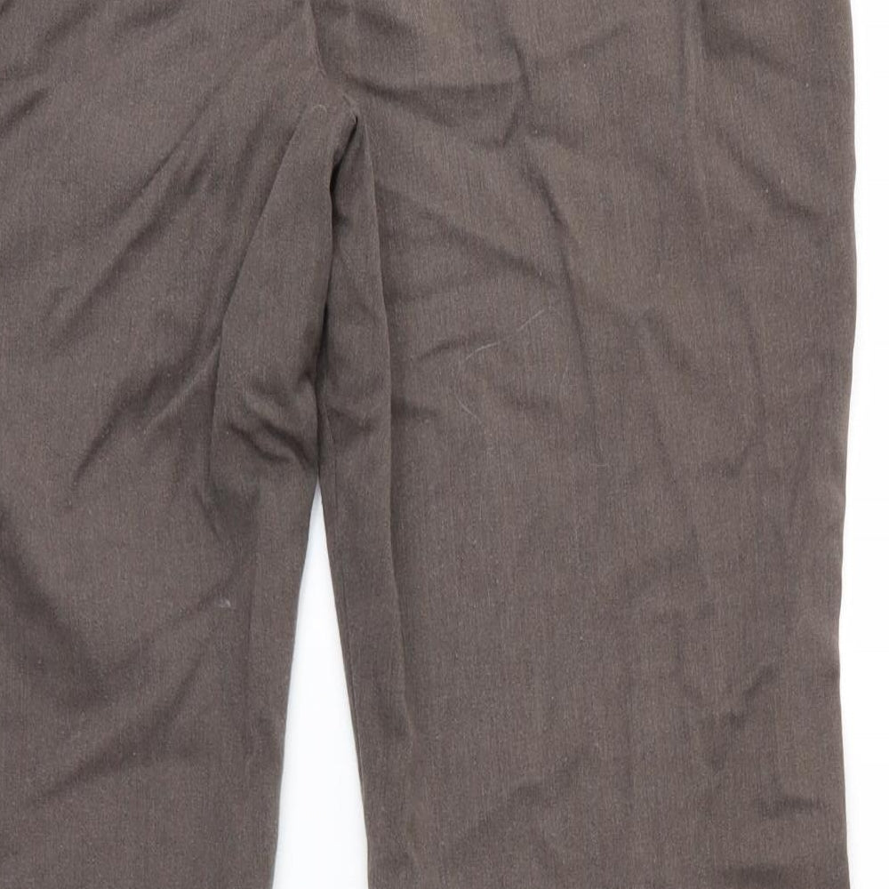 Womens UK Size 12 Marks and Spencer Regular Fit  Brown Trousers