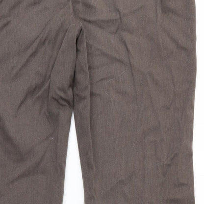 Womens UK Size 12 Marks and Spencer Regular Fit  Brown Trousers