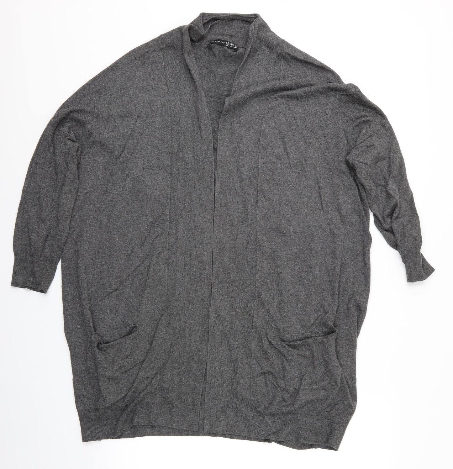 Womens UK Size 14 Atmosphere Grey Wrap Jumper
