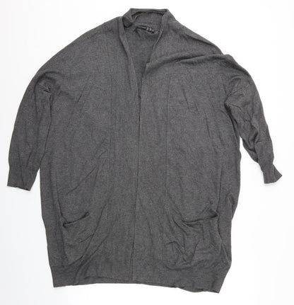 Womens UK Size 14 Atmosphere Grey Wrap Jumper