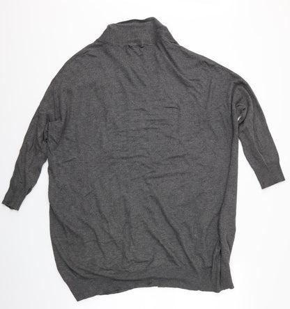 Womens UK Size 14 Atmosphere Grey Wrap Jumper