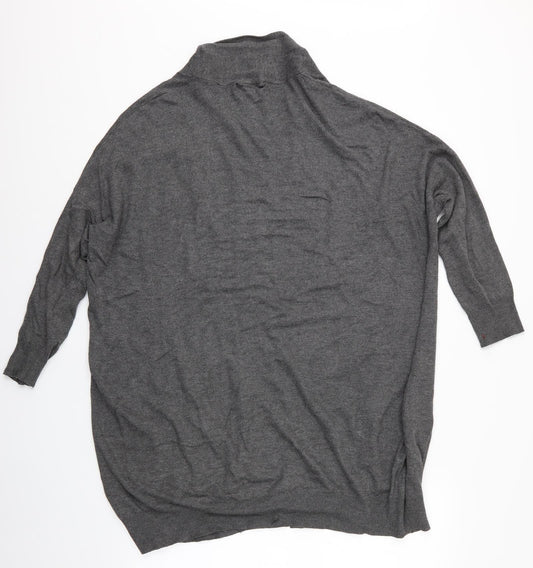 Womens UK Size 14 Atmosphere Grey Wrap Jumper