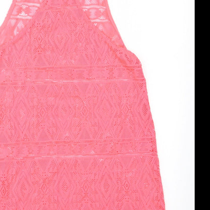 Womens UK Size 6 Ocean Club Pink Basic T-Shirt