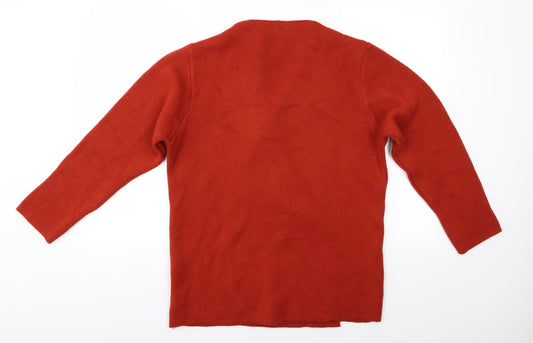 Womens UK Size 14 Bonmarché Orange Wrap Jumper