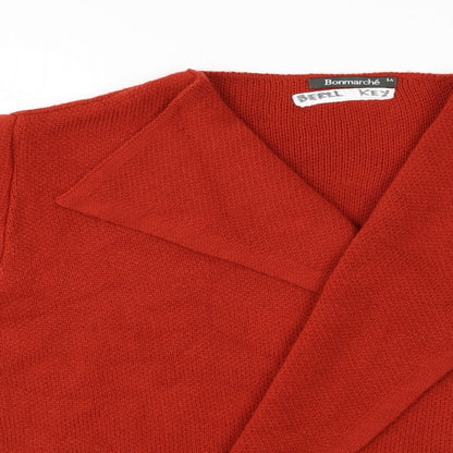 Womens UK Size 14 Bonmarché Orange Wrap Jumper