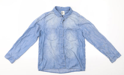 &Denim Womens Black   Basic Blouse Size 6  - & Denim Shirt