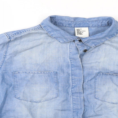 &Denim Womens Black   Basic Blouse Size 6  - & Denim Shirt