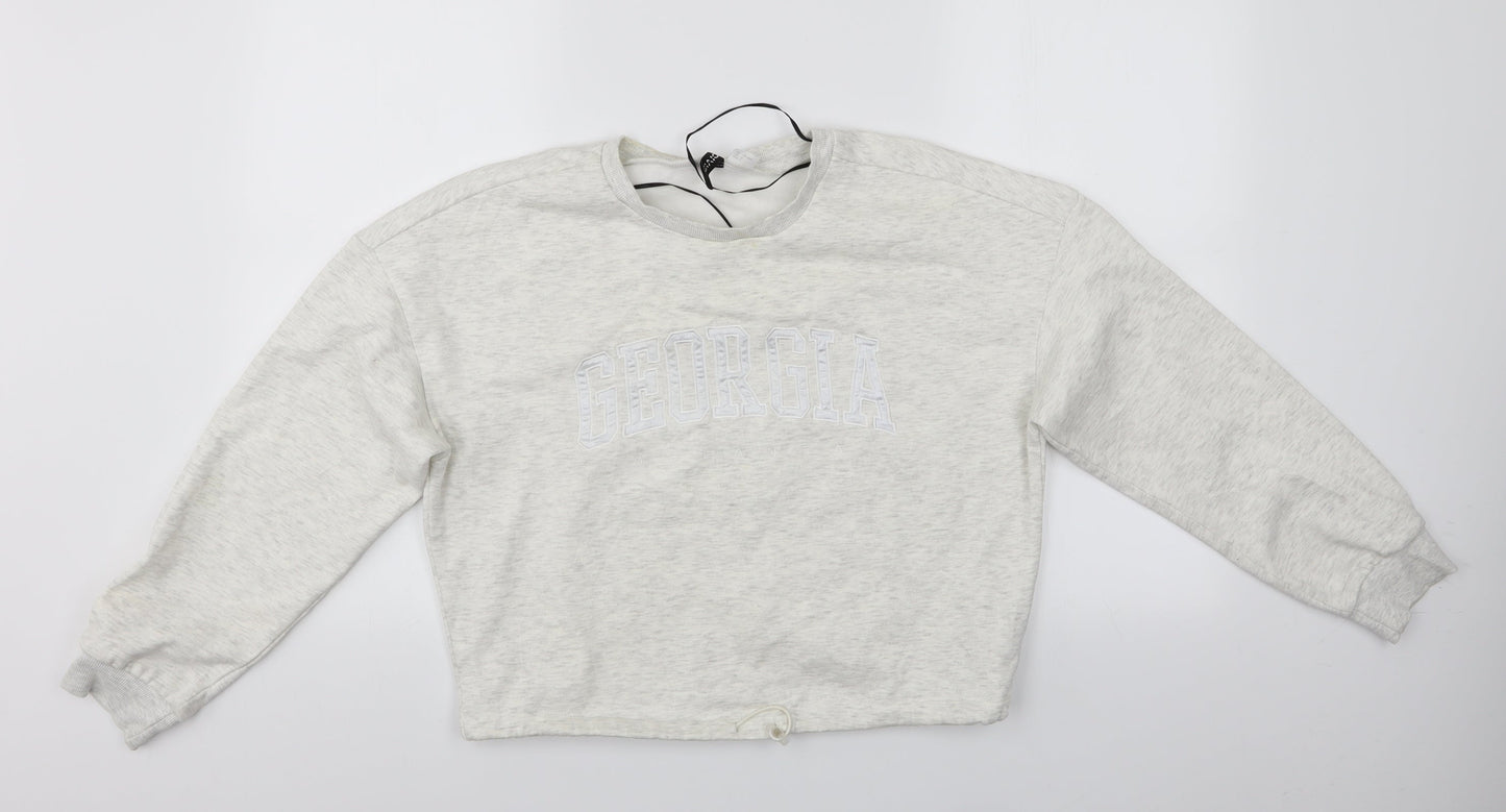 Divided Womens Ivory   Pullover Sweatshirt Size S  - Divided Sweatshirt