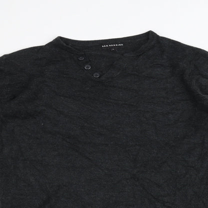 Red Herring Mens Black   Pullover Jumper Size L
