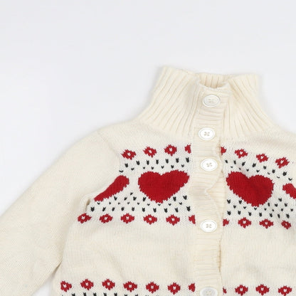 Gap Girls White   Jacket Coatigan Size 2 Years