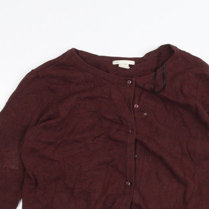 Womens UK Size L H&M Red Cardigan Jumper